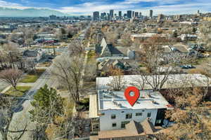 Bird's eye view showing proximity to Downtown Salt Lake City