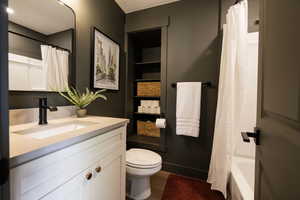 Apt. #2 Bathroom with shower / bath combo