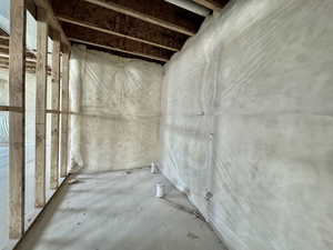 View of unfinished below grade area