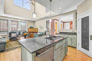 Kitchen and living area