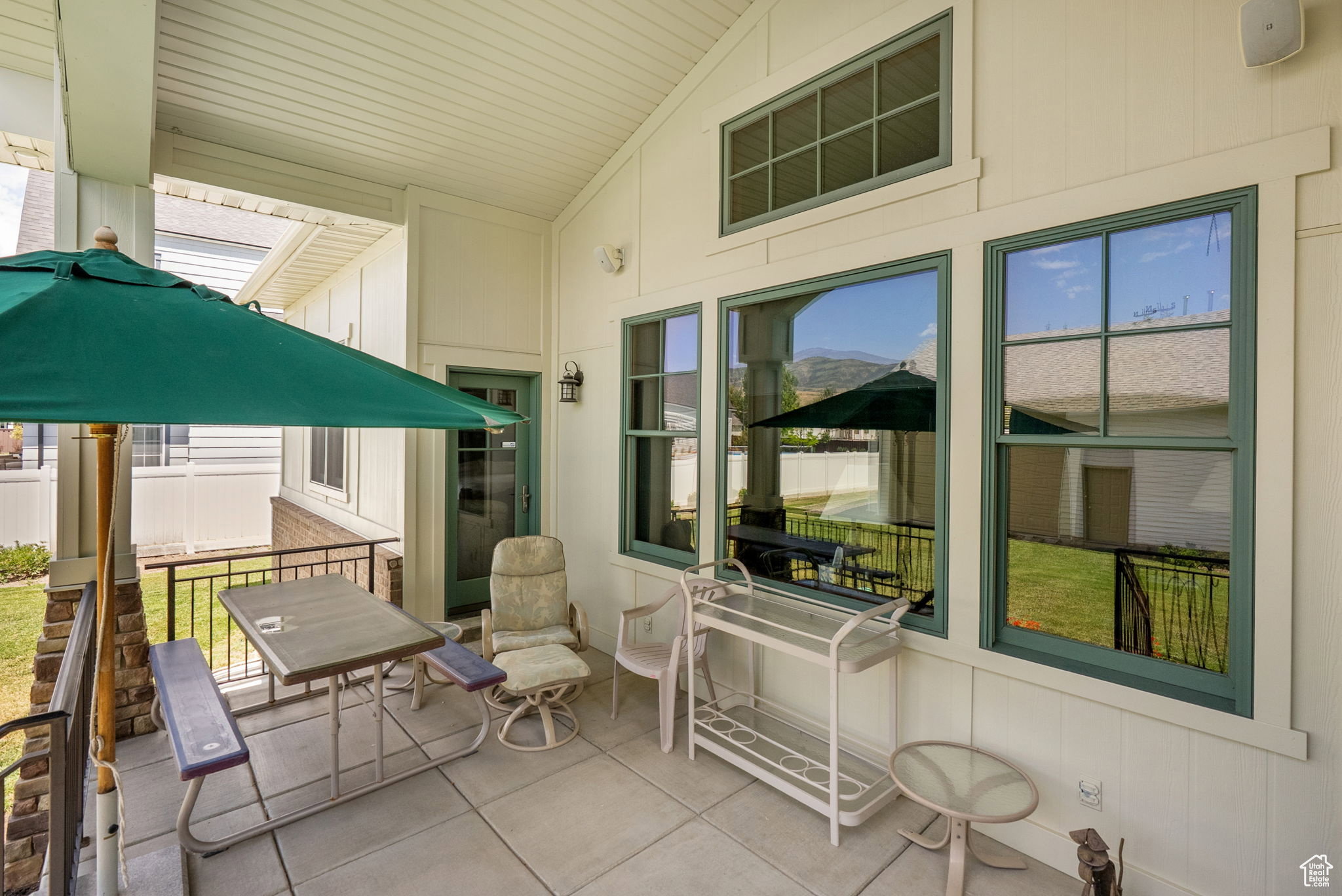 View of patio with outdoor dining space