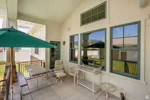 View of patio with outdoor dining space