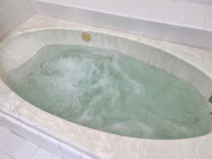 Detailed view of a jacuzzi tub