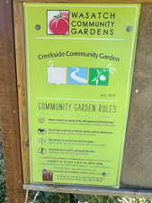 Community gardens just across the street at Scotts Park