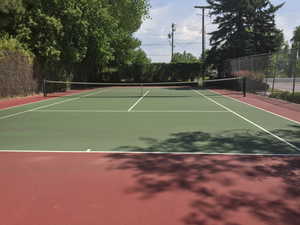 View of tennis court