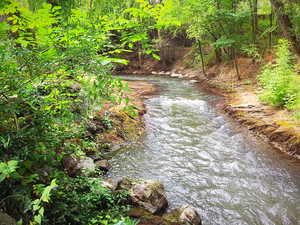 Water view of stream just outside of back patio