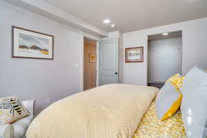Bedroom with recessed lighting
