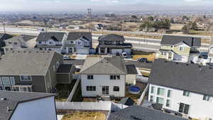 Aerial view of residential area