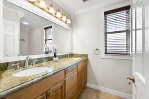 bathroom that services guest bedrooms on level 2