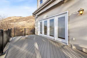 Deck with french doors