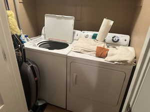 Laundry room with separate washer and dryer
