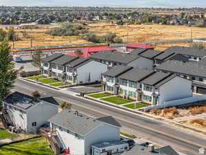 Aerial view of residential area
