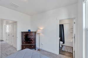 Enjoy this bedroom included with a private full bathroom and abundance of natural light