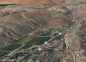 Aerial view of property's location