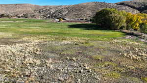 Mountain view with rural landscape