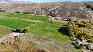 Aerial overview of property's location featuring mountains and rural landscape