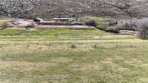 View of yard featuring a view of countryside