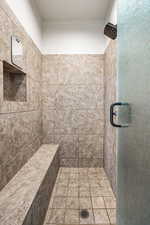Bathroom featuring a stall shower