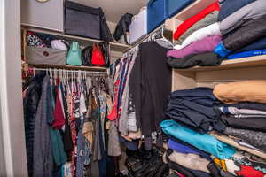 View of walk in closet