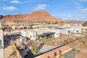 Mountain view featuring nearby suburban area