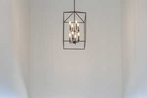 Detailed view of suspended lighting