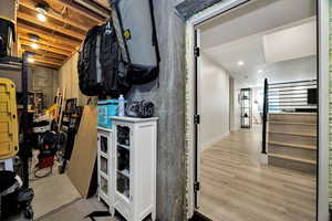 Basement with stairway