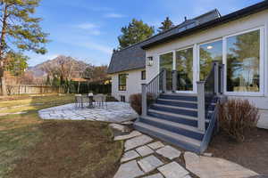 View of yard with a patio