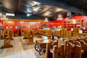 Misc room featuring a ceiling fan