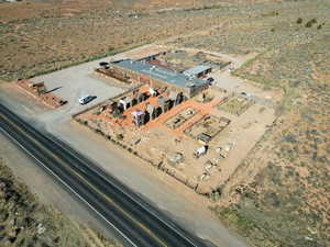Aerial view of property's location with a desert landscape and rural landscape