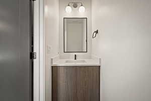 Bathroom featuring vanity