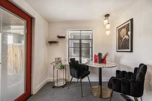 Dining room with baseboards