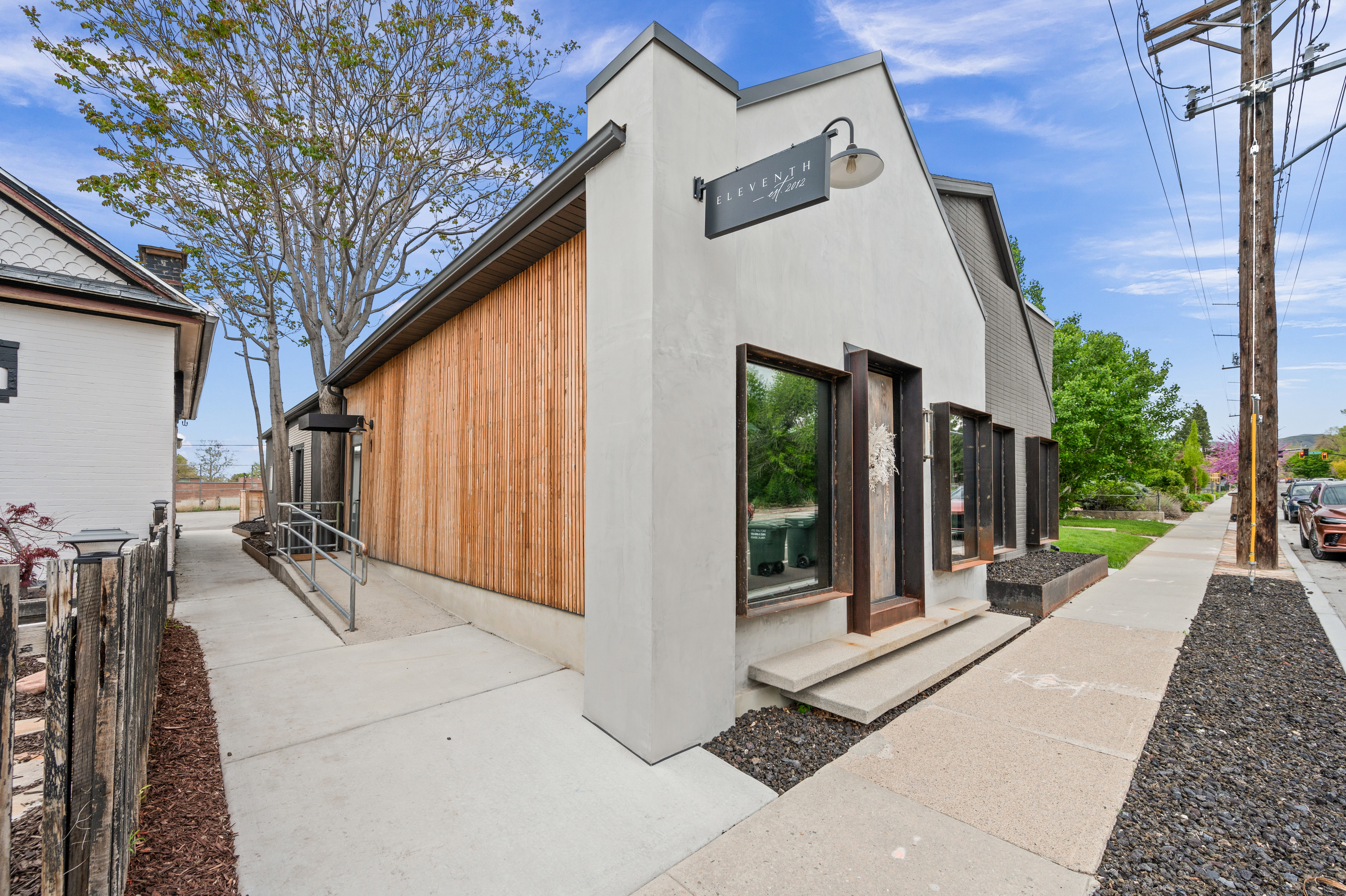 View of property exterior with stucco siding
