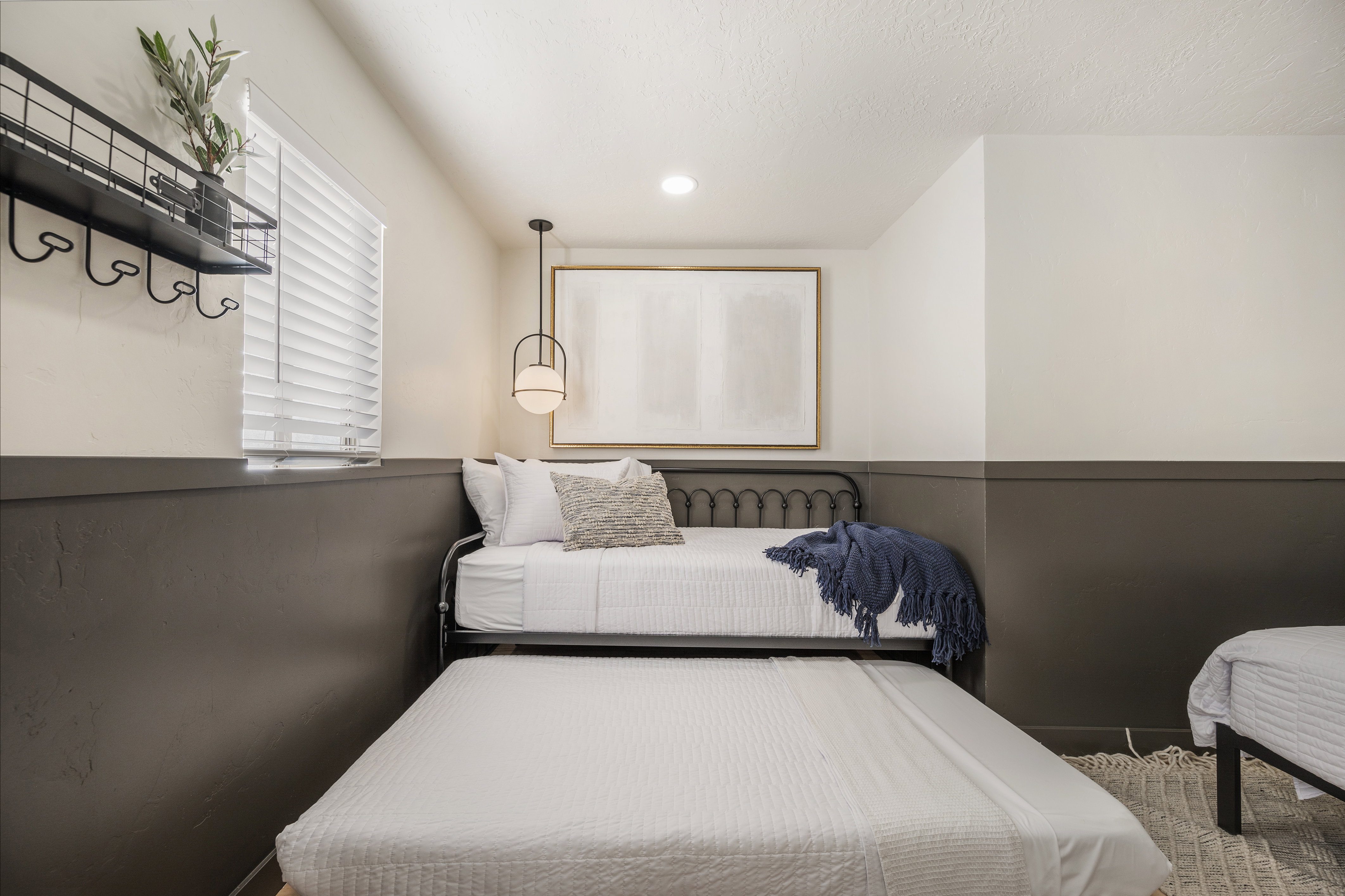 Bedroom with recessed lighting
