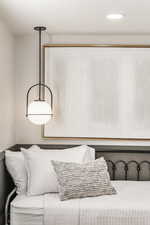 Bedroom featuring recessed lighting