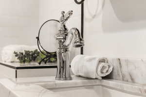 Bathroom view of a sink