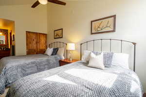 Second level bedroom with two queen beds