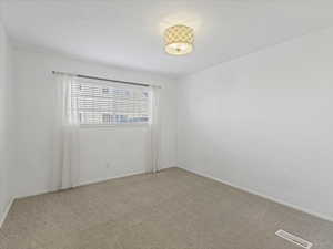Carpeted empty room with baseboards