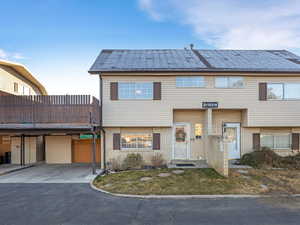 View of front of property featuring brick siding