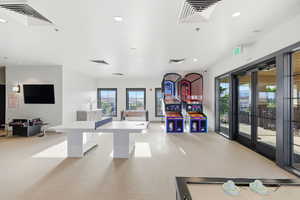 Playroom featuring recessed lighting