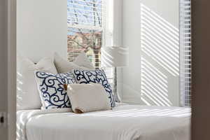 Bedroom featuring radiator