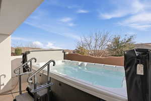 Exterior view of a hot tub