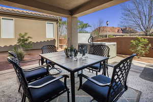 View of patio / terrace featuring outdoor dining space