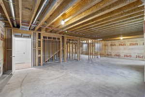 View of unfinished below grade area