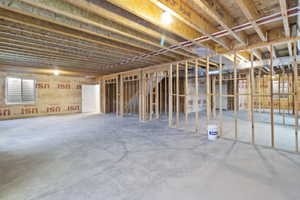 View of unfinished below grade area