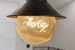 Detailed view of the Dining Room Lights.  Home!