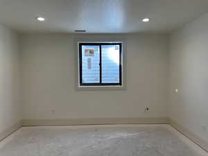 1 of 3 bedrooms in the basement