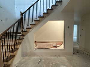 Book nook under staircase