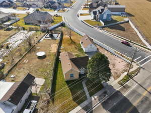 Aerial view of residential area