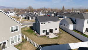 Aerial view of residential area