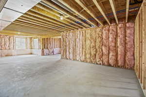 View of unfinished below grade area